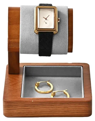 Zdjęcie produktu dla Stojak na zegarek Stojak na biżuterię - 10 x 10 x 9,2 cm - Drewno - Do zegarków i biżuterii