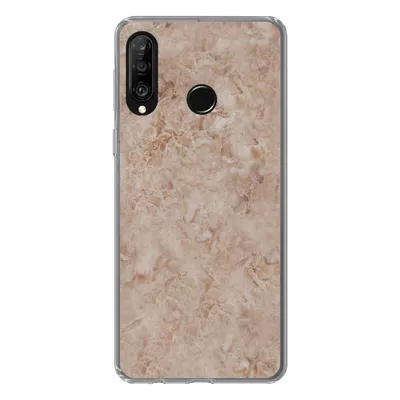 Produktbild von MuchoWow® Handyhülle Schutzhülle Hülle für Huawei P30 Lite Marmor - Braun - Muster Silikon Softcase Handy Hülle - Handyhülle