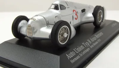 Produktbild von Minichamps 410354003 Auto Union Typ B #3 Avus Rennen 1935 silber Hermann zu Leiningen 1:43