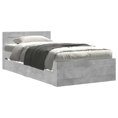 Obrázok produktu pre vidaXL Rám postele s čelom betónová sivá 90x200 cm materiál na báze dreva