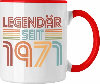 Produktbild von Trendation -  50. Geburtstag Tasse Frau Männer Geschenk 50er Geschenkidee 50 Mutter Vater Mann Frauen Lustig Geschenke Dekoration (Rot)