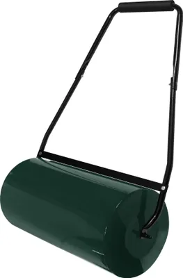 Produktbild von ECD Germany Rasenwalze befüllbar mit Wasser/Sand Gartenwalze 50 Liter Füllvolumen 60 cm breit Bodenwalze mit Schmutzabweiser Handwalze Grün aus Stahl