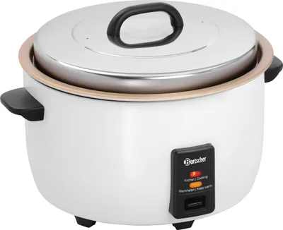 Produktbild von Bartscher Reiskocher 12 Liter, max. 5,5 kg Reis, antihaftbeschichteter Innentopf, Weiß