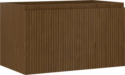 Produktbild von Mexen Rivel Badezimmer-Unterschrank 80 cm, 1 Schublade, geriffelt, Nussbaum - 91A20-08047-1-BF86