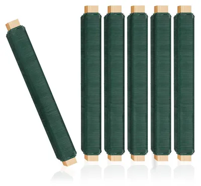Image de Fil de serrage vert, 0,70 mm x 35 m, lot de 6, pour fleurs et plantes