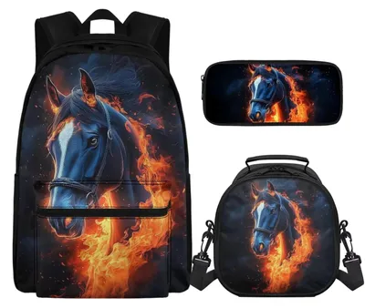 Produktbild von Solidchoice – 3-teiliges Rucksack-Set für Kinder mit Laptopfach und Brotdosen