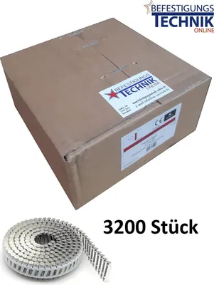 Produktbild von 2,5x25mm Ring Feuerverzinkt Coil Haftennägel für Haftennagler Prebena 3GP-CNH50 Tjep PC-50 CN50G 3,2
