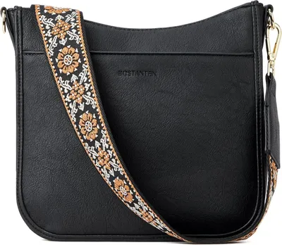Produktbild von BOSTANTEN Damen Handtasche mittelgroß Leder Schultertasche Crossbody Bag mit breitem Schultergurt