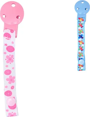 Image de Lorelli Chaîne pour tétine de bébé, attache-sucette, attache-sucette, clip, dès la naissance rose