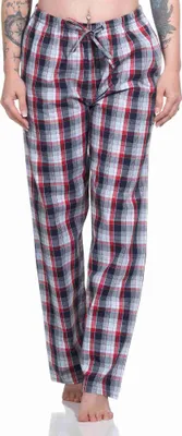 Produktbild von Damen Schlafanzug Hose lang gewebt aus Baumwolle – ideal zum relaxen ; dunkelgrau , 48-50