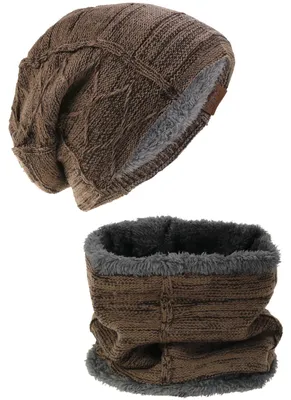 Produktbild von Beanie Set meliert mit Mütze und Loop Schlauch