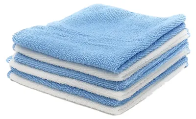 Produktbild von Allzwecktücher Microfasertuch Reinigungstücher Poliertuch Putzlappen Putztücher Blau Weiß 30 x30 cm 6