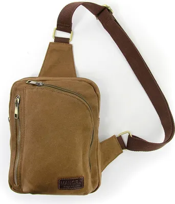 Zdjęcie produktu dla Manoro Canvas Tasche Herren Crossover khaki 19x5x25 cm OTK213N