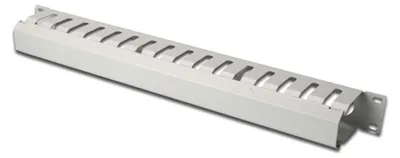 Produktbild von DIGITUS Kabelführungspanel mit abnehmbarer Blende für 483 mm (19)-Schränke, 1HE