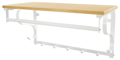 Obrázek produktu pro Závěsná skříňka s úložným prostorem - věšák - 5 háčků - 60 x 30 x 31,7 cm - Montáž nutná - Vícebarevná