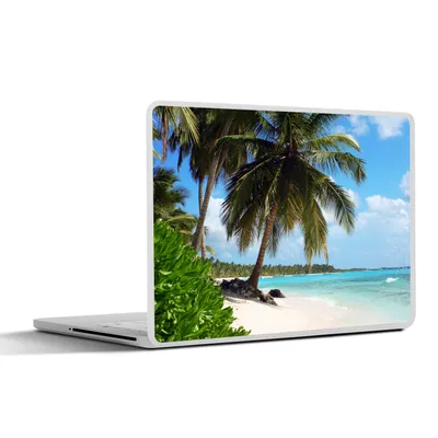 Produktbild von MuchoWow® Laptop Aufkleber Sticker Cover Palme - Meer - Tropisch 36.5x27.5 cm - Laptop-Sticker