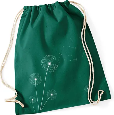 Produktbild von Turnbeutel Pusteblume Blume Hipster Beutel Tasche Jutebeutel Dandelion Gymsac
