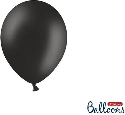 Zdjęcie produktu dla Balony lateksowe Strong, Czarne, Pastel Black, 12cm, 100 szt.