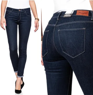 Produktbild von WRANGLER, Damen Jeanshose, Skinny fit, HIGH RISE SKINNY, W25 L32, Blau, Jeans, baggyjeans, buggy