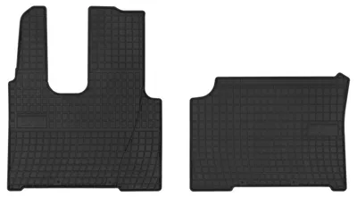 Produktbild von Gummi-Fußmatten Vorne für Mercedes Actros MP4 2011-2019 – 2-tlg, Schwarz, passgenau – Wielganizator SolidPRO
