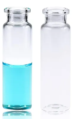 Image de Lot de 100 fioles en verre de 20 ml pour laboratoire