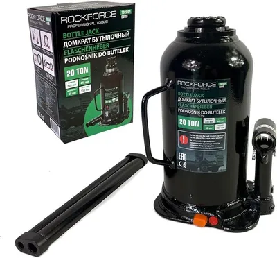 Productafbeelding van Hydraulische flessenkrik Rockforce, 20 ton, hefhoogte 235-445 mm, met overbelastingsbeveiliging