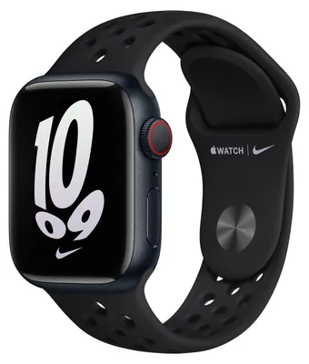 Produktbild von Apple Watch 38/40/41mm Silikon Nike Sportarmband in M/L - Schwarz/Schwarz