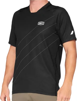 Produktbild von 100% Herren Jersey Kurzarm Celium , Dunkelgrau - Schwarz, L