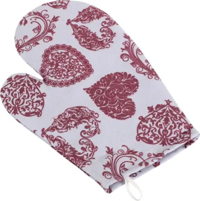 Obrázek produktu pro Kuchyňská chňapka - 28x18 cm - Šedá,Vínová