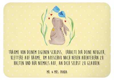Produktbild von Mr. & Mrs. Panda Magnet Hase Blume - Gelb Pastell - Geschenk, Ostern, haftmagnet, Taufe, Schwangerschaft, whiteboardmagnet, zettelhalter, Geburtstag, Kindergeburtstag