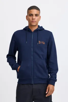 Produktbild von Blend BHSweatshirt Herren Sweatjacke Sweatshirtjacke Sweater mit Reißverschluss seitliche Eingrifftaschen Kapuze Print elastischer Bund Regular fit