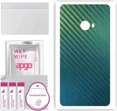 Produktbild von apgo Rückseite Schutzfolie, Skin, kompatibel mit Xiaomi Mi Note 2, Hinten Displayschutzfolie aus Vinylfolie, kratzfest, einfache Montage - Kohlenstoff-Chamäleon CAKA1
