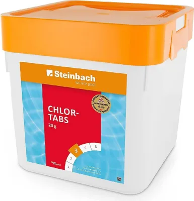 Produktbild von Steinbach Poolpflege Chlortabs 5 kg, 250x 20g Tabletten, Chlorprodukt