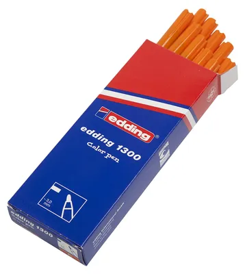 Obrázok produktu pre Perá s vláknovým hrotom edding 1300 oranžová Balenie 10 ks