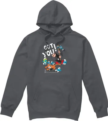 Imagen del producto de Los Pitufos - Sudadera con capucha para hombre/mujer, uni, modelo TV23725 (Talla L) (Color carbón)