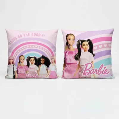 Produktbild von Barbie Mädchen Velours Kissen Dekokissen Cushion 40x40 cm