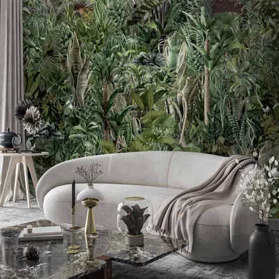 Produktbild von Selbstklebende Folie Fototapete - Richness of Jungle 196x140 cm Blätter b-C-0858-a-a