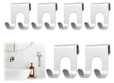 Produktbild von 6er Set Rasiererhalter für Badezimmer und Küche, Rasierer Aufhänger für die Dusche mit starker Haftung