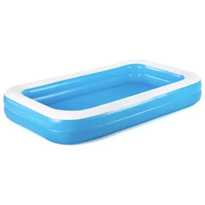 Produktbild von Bestway Familienpool 305x183x46cm Rechteckig Schwimmbecken Kinderpool Planschbecken Outdoor Garten Sommer Spaß robust Aufstellpool