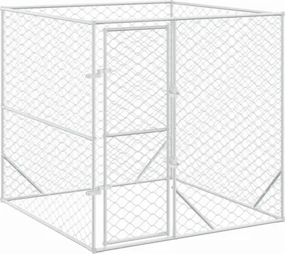 Immagine prodotto di vidaXL Cuccia per cani da esterno argento 2x2x2 m Acciaio zincato