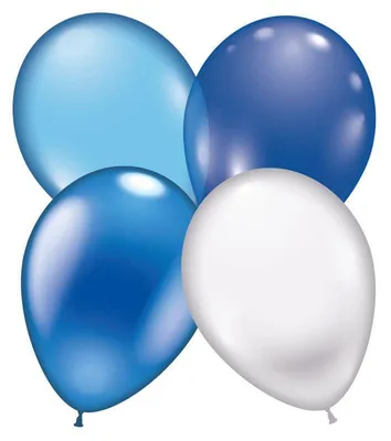 Produktbild von 16 Luftballons hellblau blau Mix