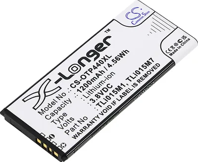Produktbild von TECHTEK Akku Kompatibel mit [Alcatel] One Touch Pixi 4 4.0, OT-4034, OT-4034A, OT-4034D, OT-4034X Ersetzt TLi015M1, für TLi015M7, für TLi015MA