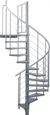 Produktbild von Minka Spindeltreppe Spino Smart 38 - 305,5cm Geschosshöhe Grau 160cm Durchmesser