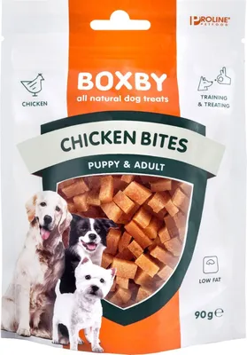 Obrázek produktu pro Svačina pro psy BOXBY Kuřecí kousky