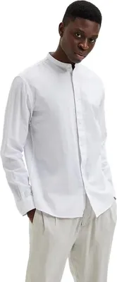Produktbild von Selected Regular New Linen China Langarmhemd Weiß L Herren Weiß L
