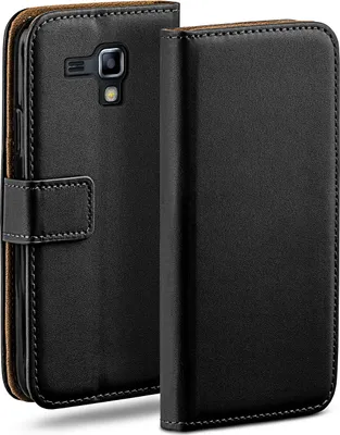 Produktbild von moex® Book Case kompatibel mit Samsung Galaxy S Duos 2 - Hülle 360 Grad klappbar, Schwarz