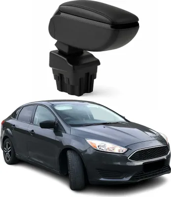 Image de Accoudoir pour Ford Focus 2014-2018 Vinyl Abs Noir Coulissant