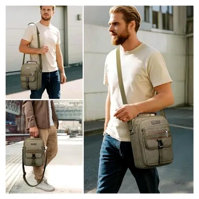 Produktbild von Herren Umhängetasche aus Canvas für Reisen