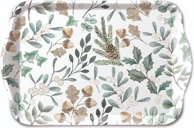 Produktbild von Ambiente Tablett 13x21cm Blätter