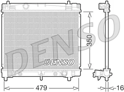 Produktbild von DENSO DRM50070 Kühler Wasserkühler Motorkühler für TOYOTA Yaris Schrägheck (P9) für DAIHATSU CHARADE